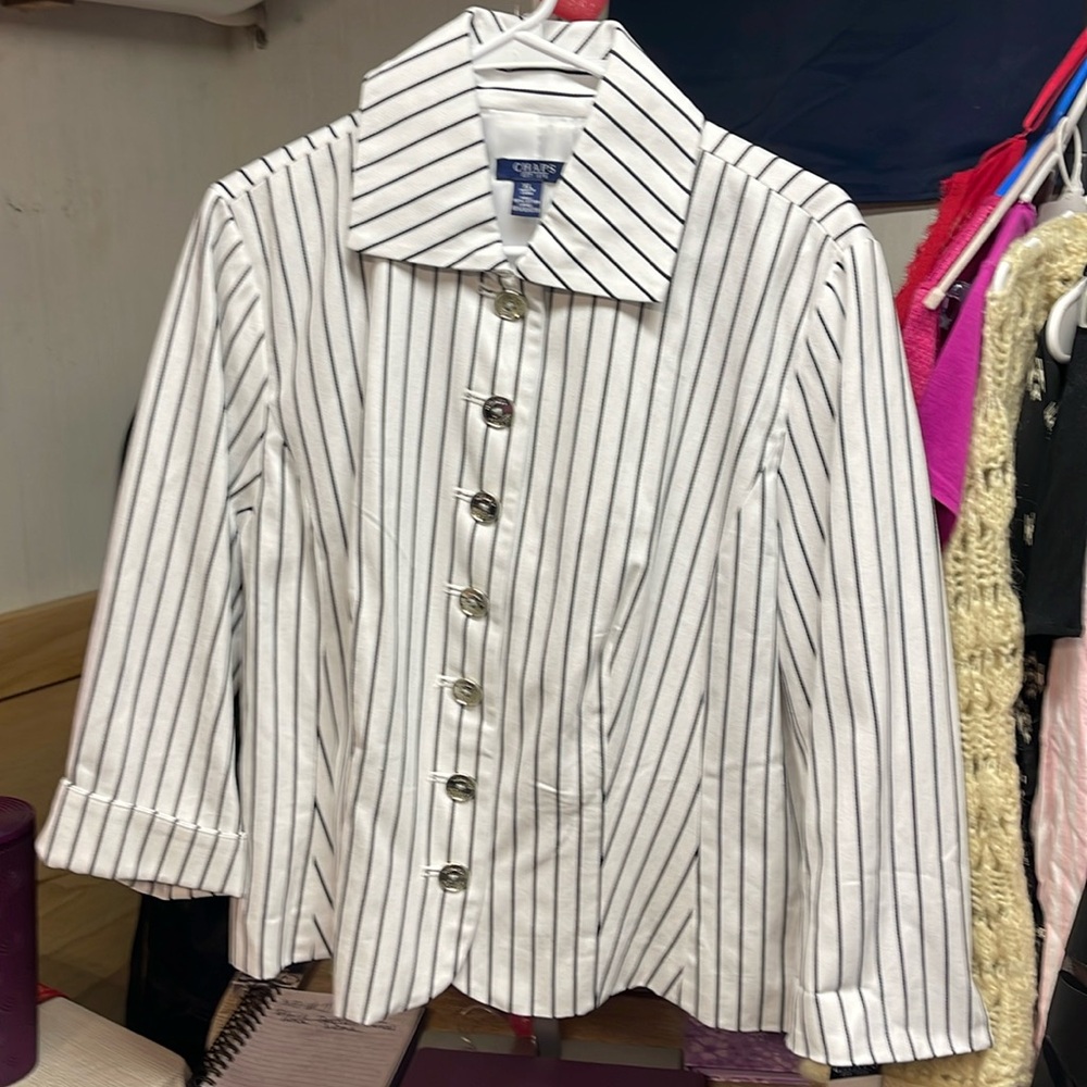 Chaps Jacket Striped